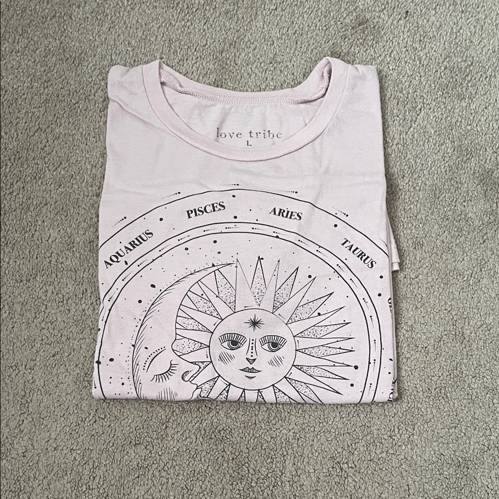 Love Tribe Light Pink Zodiac girls Tee